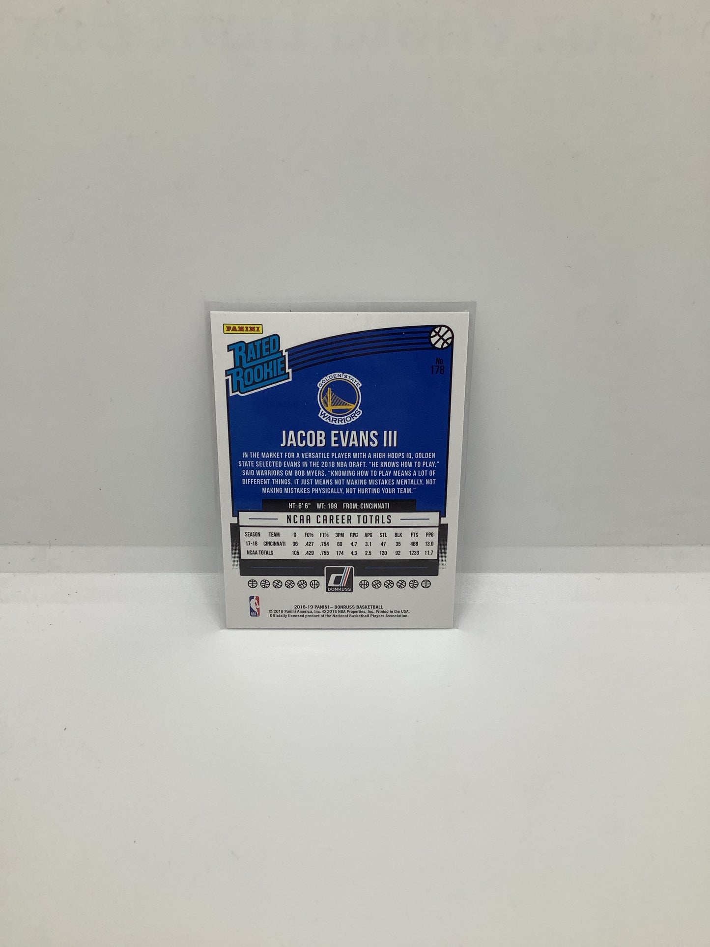 2018-19 Donruss Jacob Evans RC