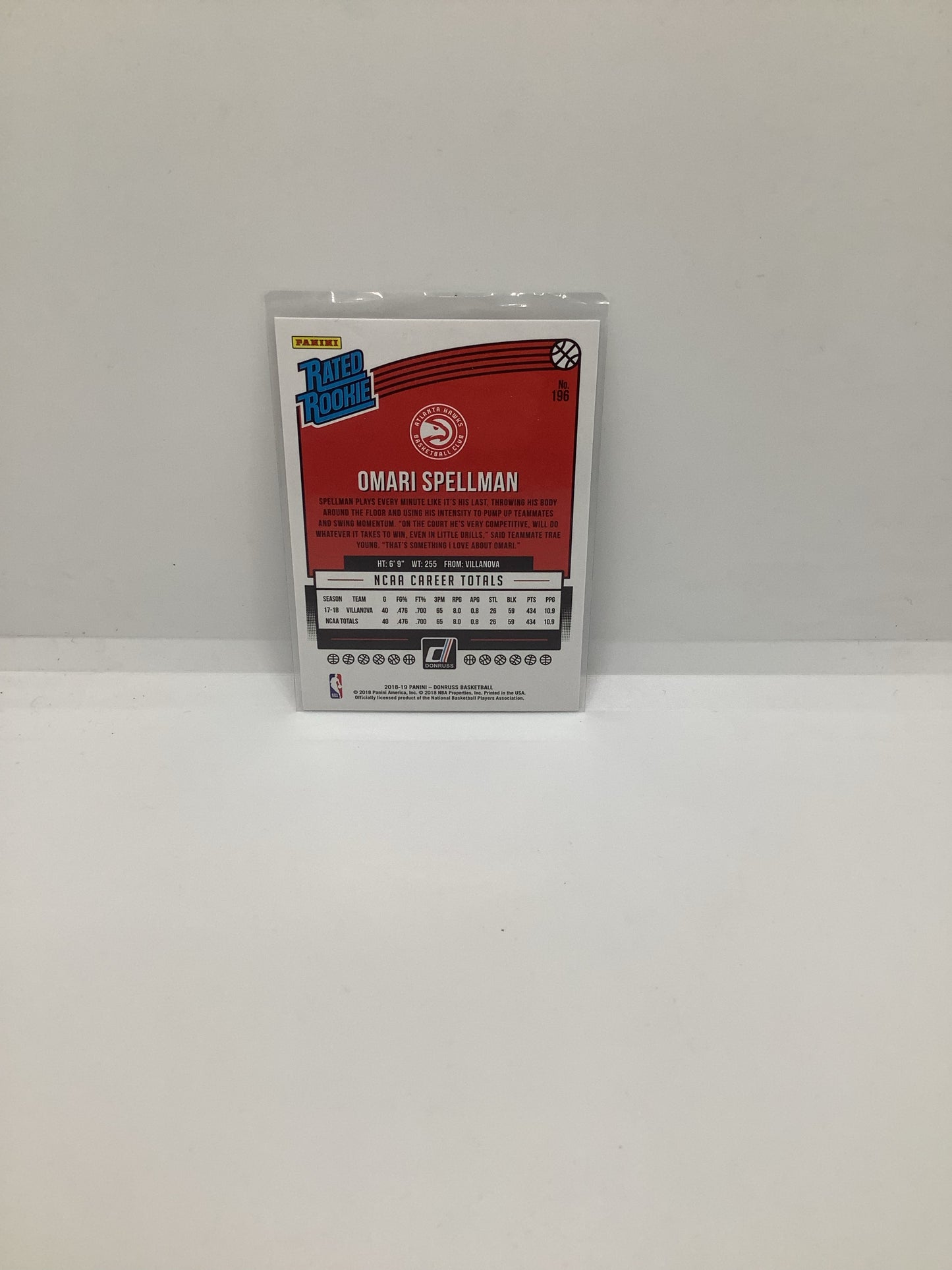 2018-19 Donruss Omari Spellman RC Red