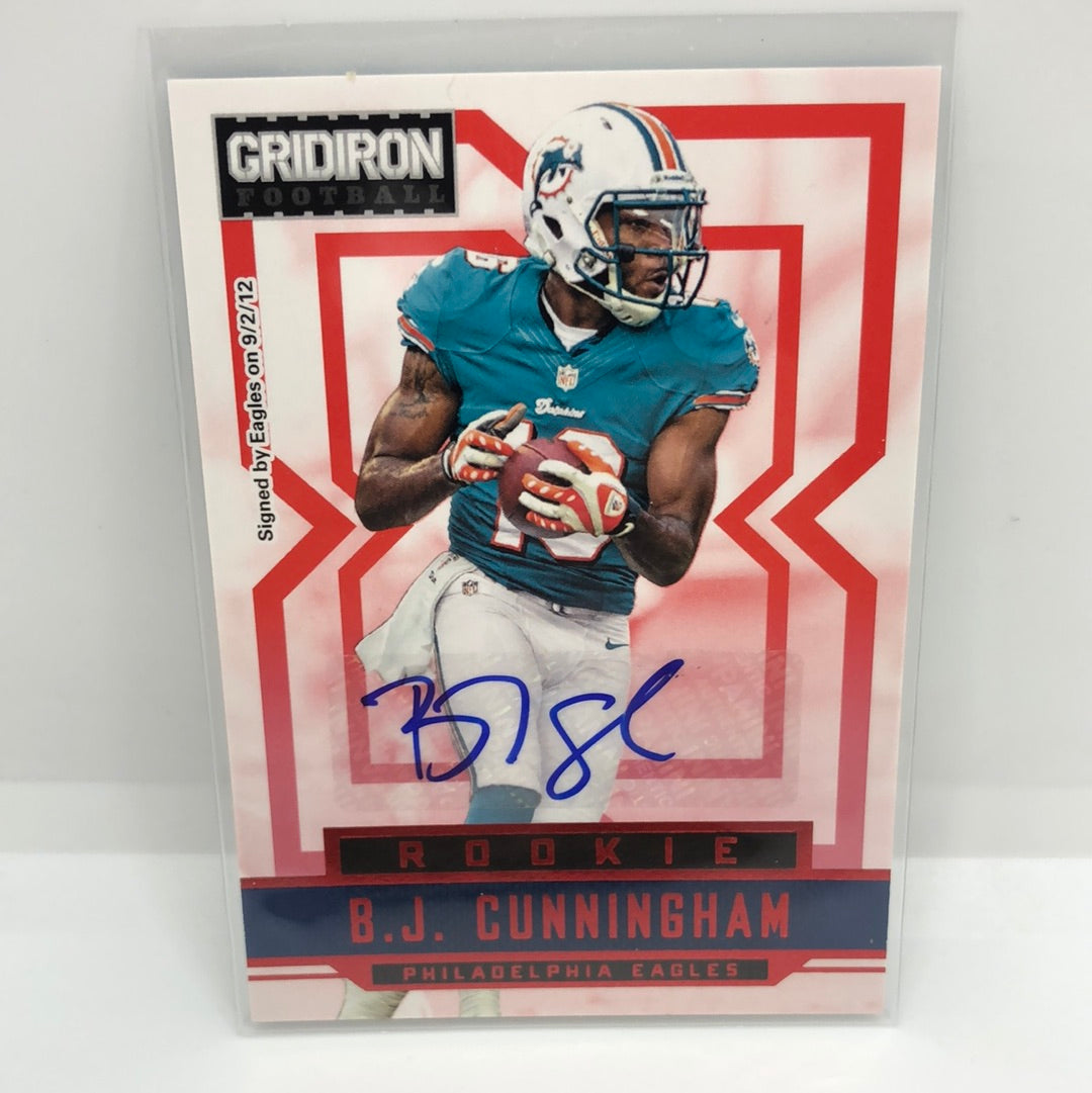 B.J. Cunningham 2012 Gridiron Rc Auto /499