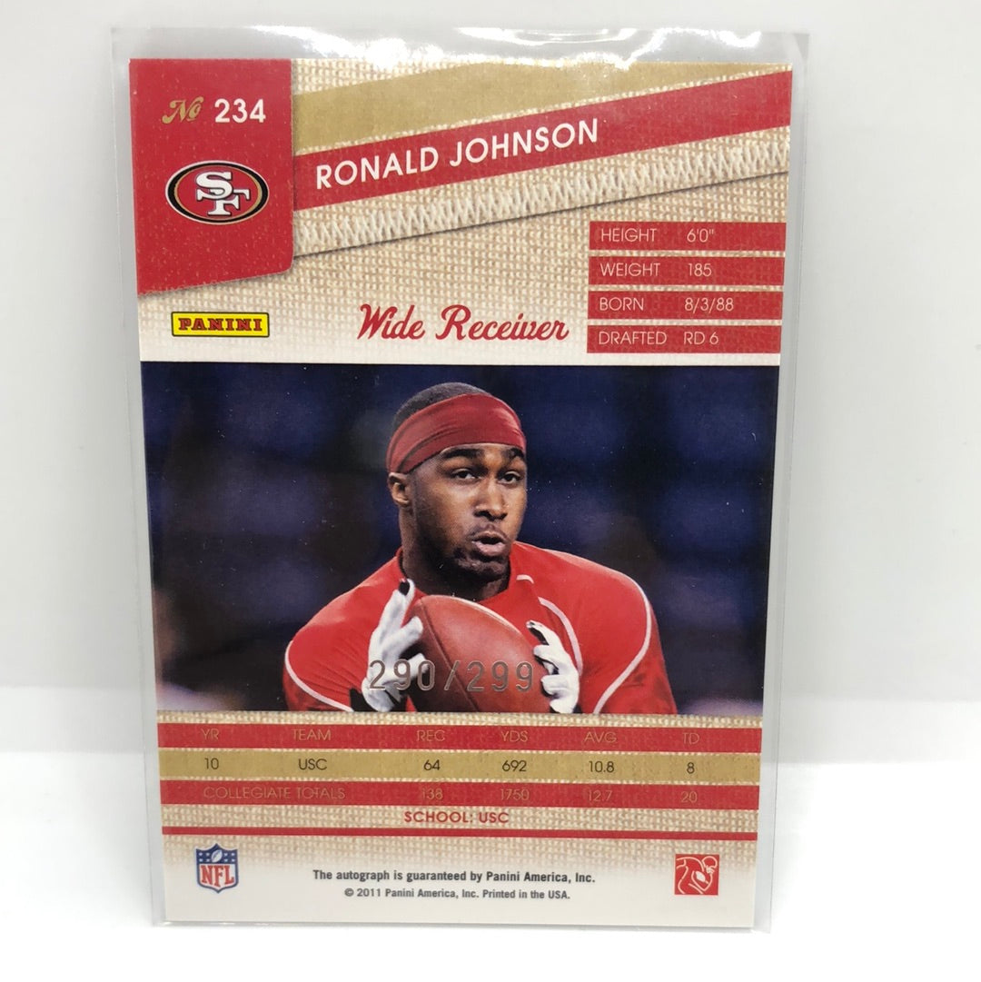 Ronald Johnson 2011 Threads Rc Auto /299
