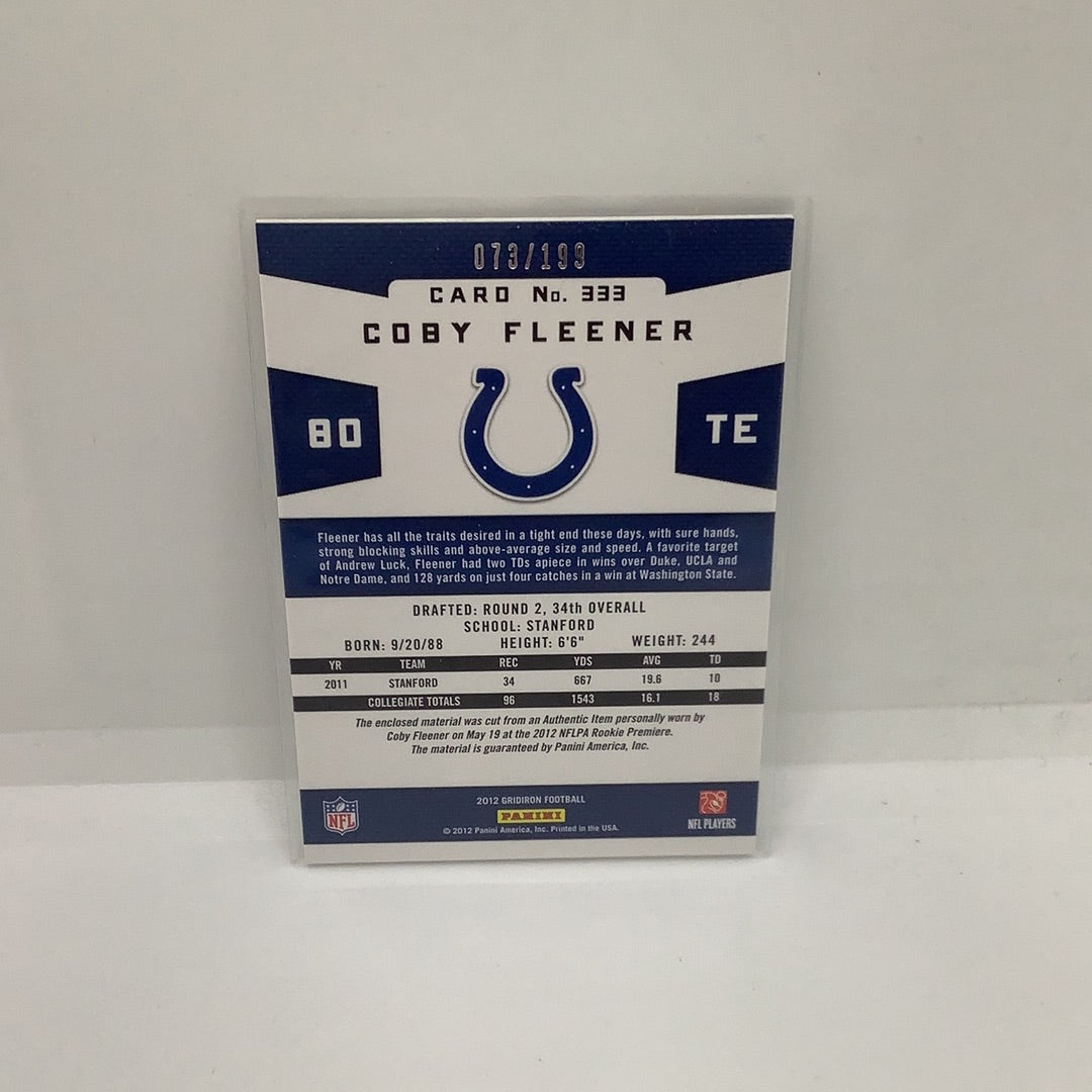 Coby Fleener 2012 Gridiron Gems Jsy /199