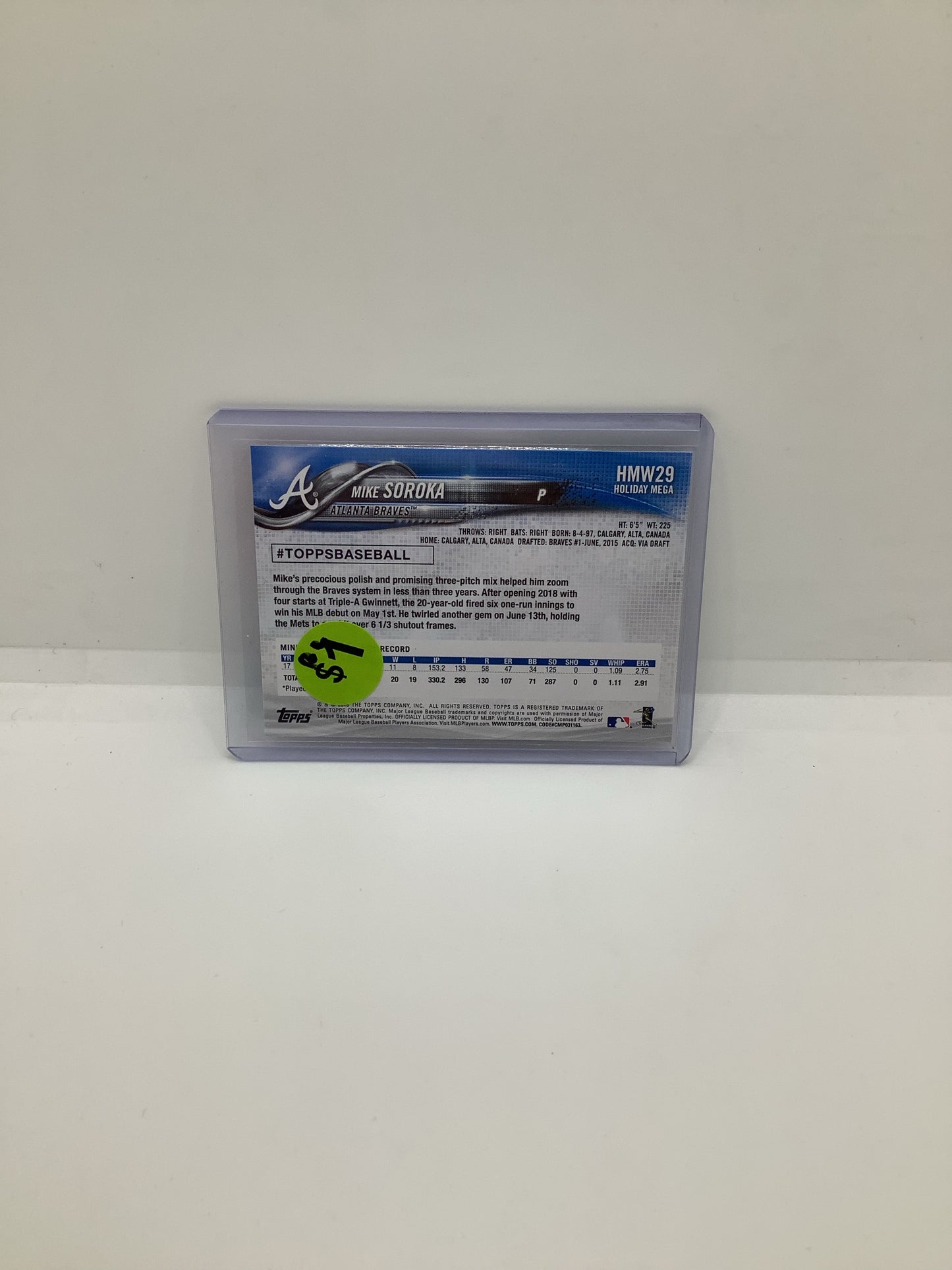 2018 Topps Mike Soroka RC