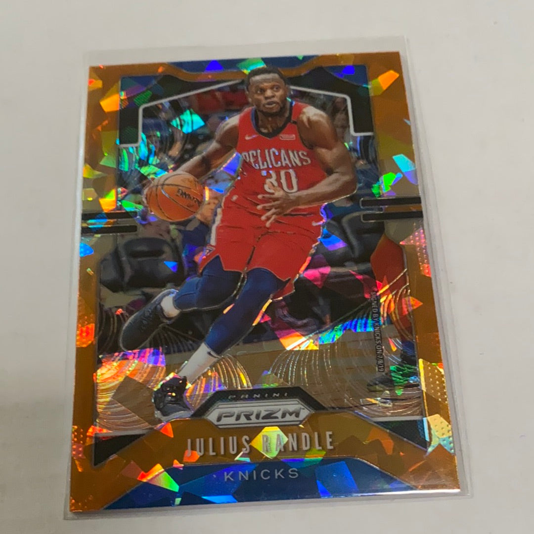 Julius Randle 2019 Panini Prizm Orange Cracked Ice