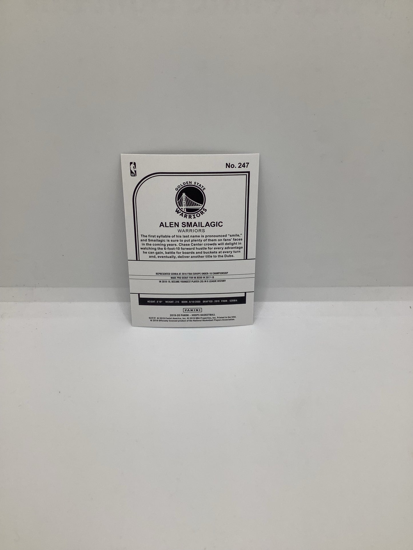 2019-20 Hoops Alen Smailagic RC
