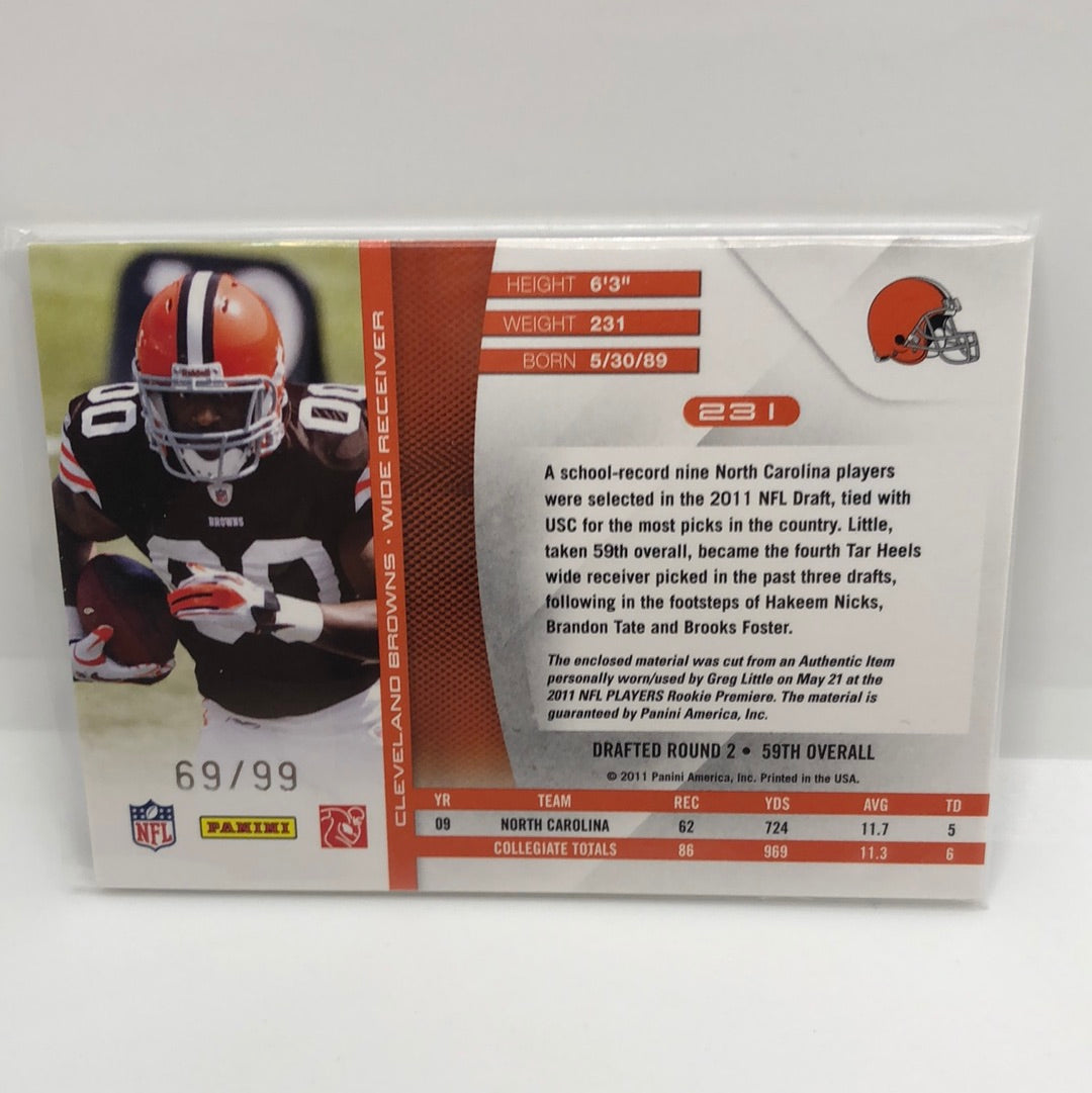 Greg Little 2011 Absolute RPM Jsy /99
