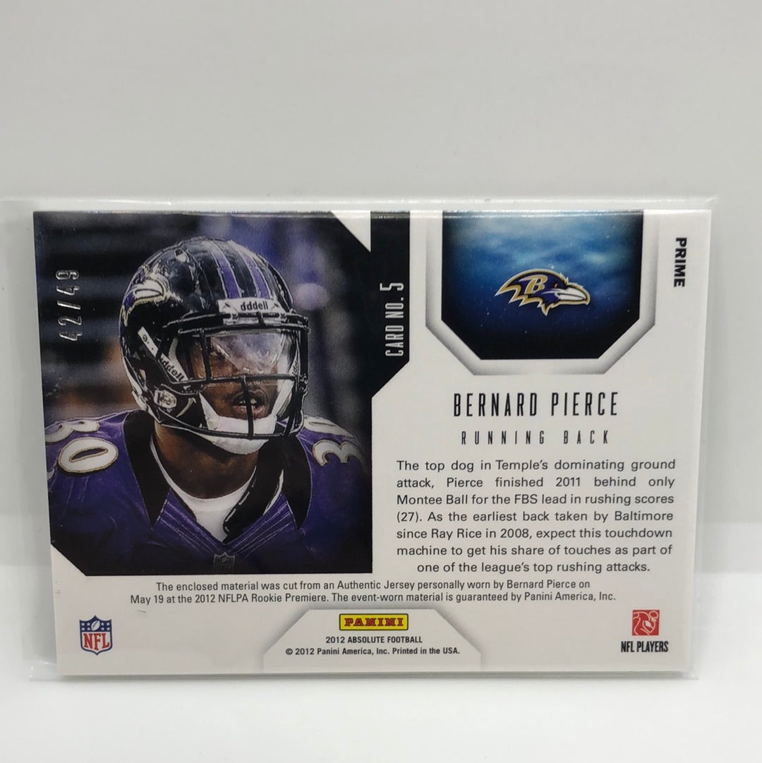 Bernard Pierce 2012 Star Gazing Prime Jsy /49