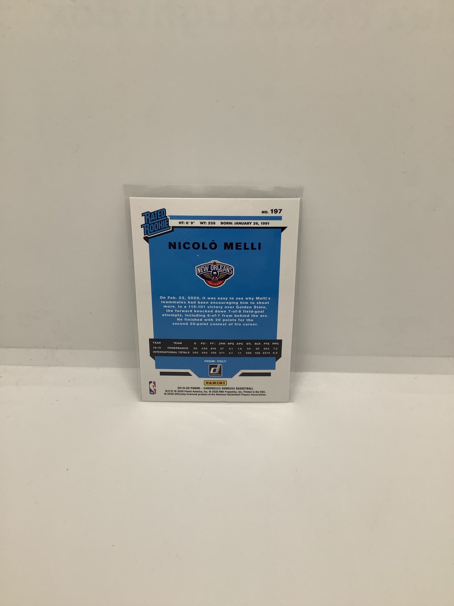 2019-20 Chronicles Donruss Nicoló Melli RC