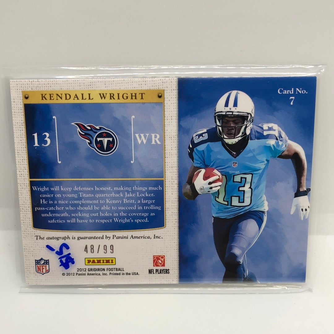Kendall Wright 2012 Gridiron Rc Auto /99