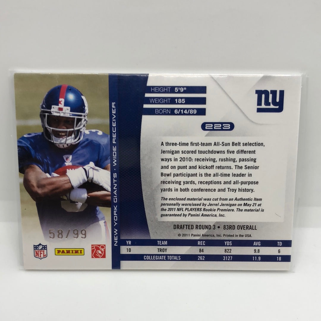 Jerrel Jernigan 2011 Absolute RPM Jsy /99