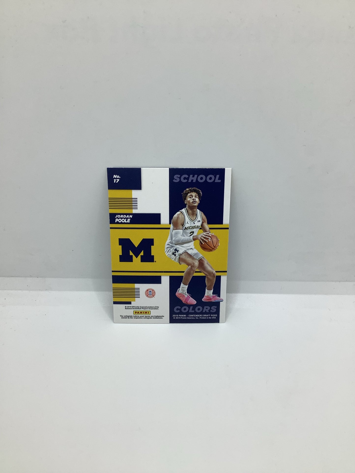 2019 Contenders Draft Picks Jordan Poole Blue Yellow