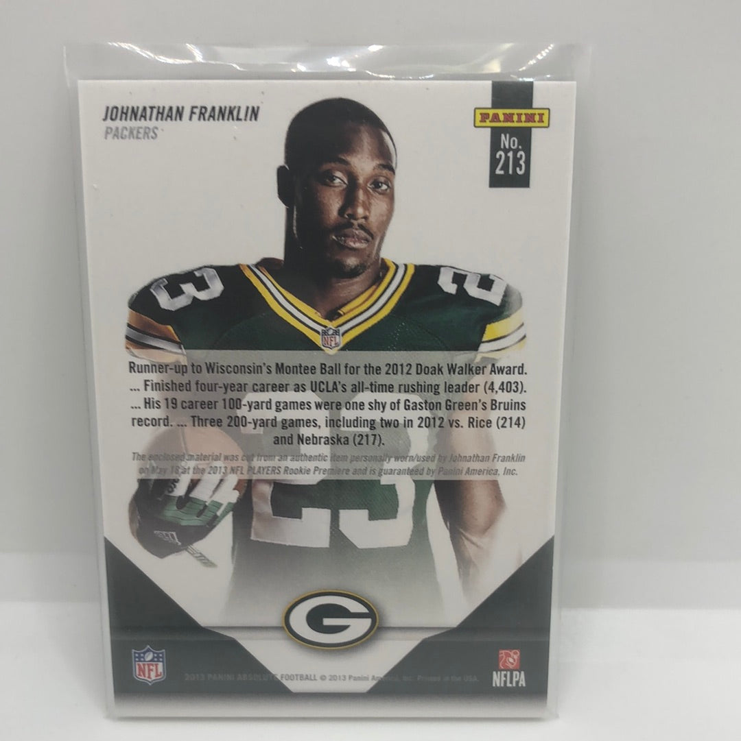 Johnathan Franklin 2013 Absolute RPM Jsy /99