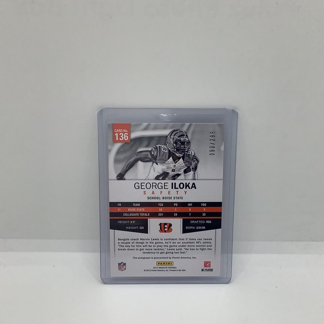 2013 Panini Absolute Auto George Iloka