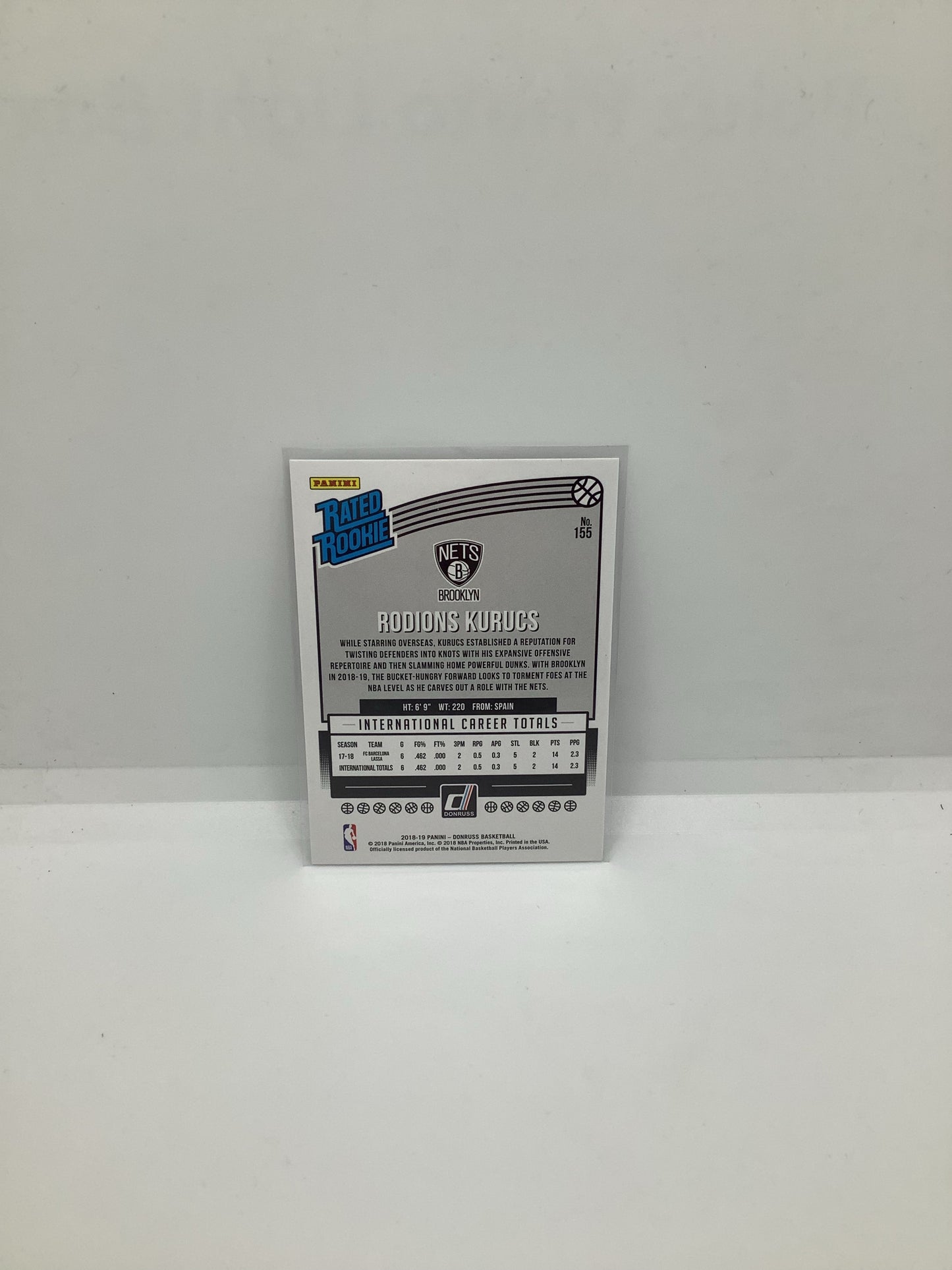 2018-19 Donruss Rodions Kurucs RC
