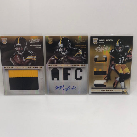 Markus Wheaton 3x Absolute Patch & Auto Lot (/25,/25,/99)