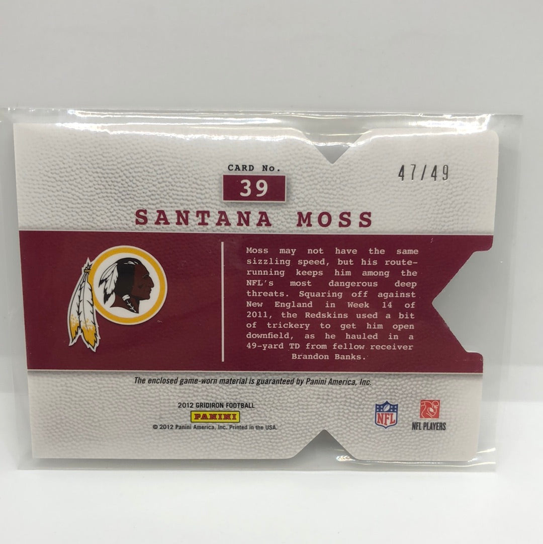 Santana Moss 2012 Gridiron Die Cut Jsy /49