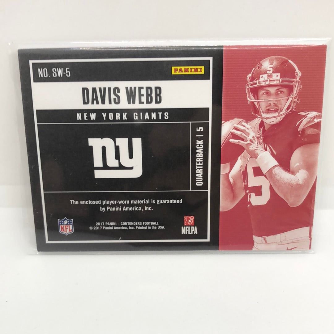 Davis Webb 2017 Contenders Emerald Jsy
