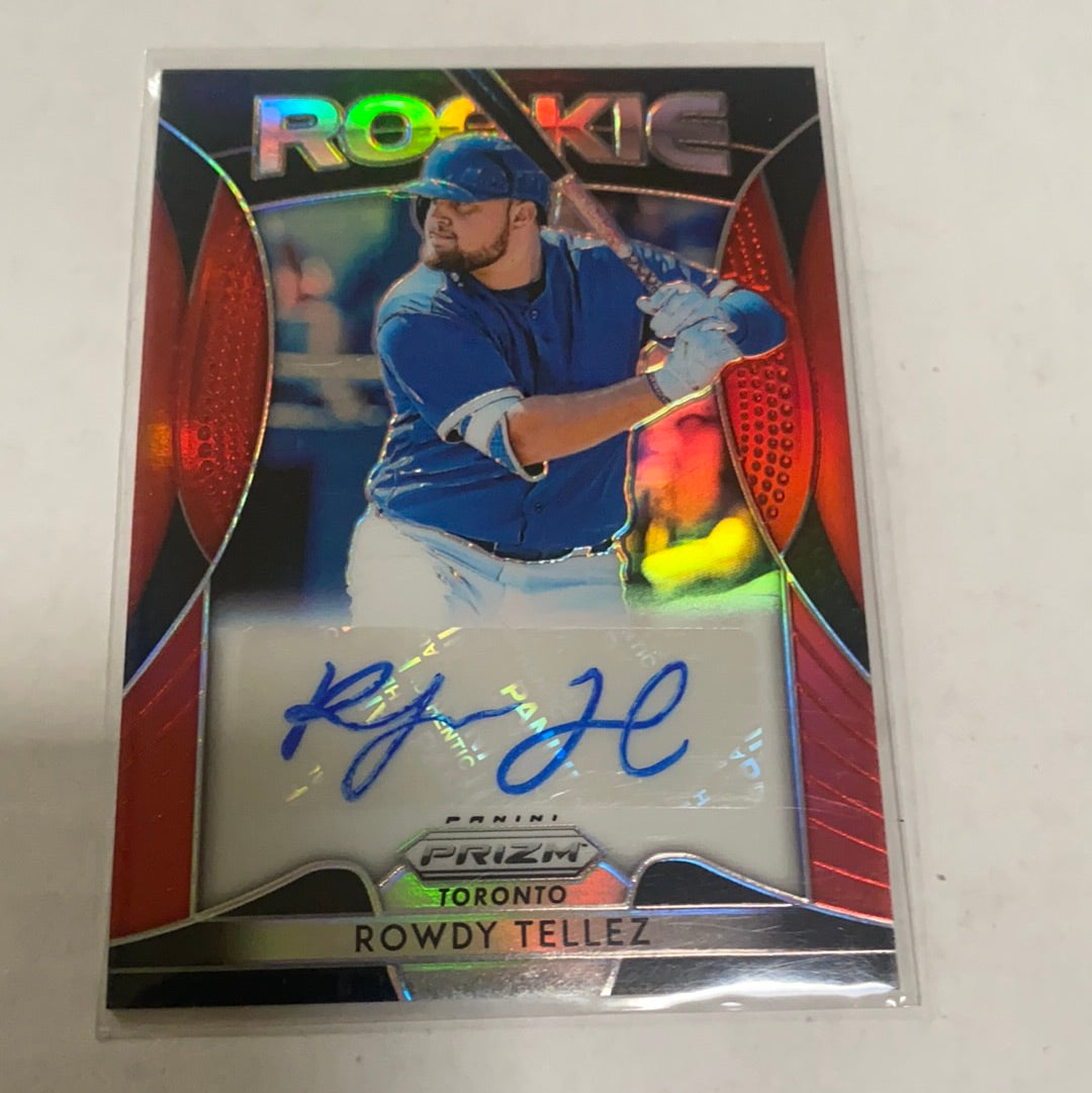 2019 Panini Prizm Rookie Autographs Red ROWDY TELLEZ #RA-RT Blue Jays Auto