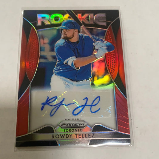 2019 Panini Prizm Rookie Autographs Red ROWDY TELLEZ #RA-RT Blue Jays Auto