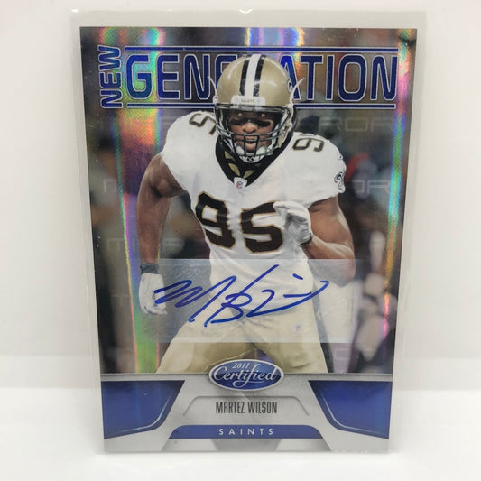 Martez Wilson 2011 Certified Blue Auto /100